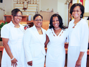 Four Jack & Jill mothers of graduating high school students.  (L-R) Shauna Allen, Cynthia Nixon, Priscilla Wilkes and Joyce Couch.