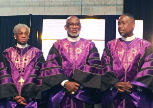 Bishop Michael Mitchell (center)