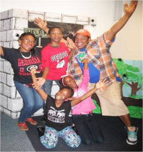 Pictured having fun are festival attendees: Lashe Hicks, Daffani Williams, Tiffani Richardson, Jeremiah Richardson and James Hicks.